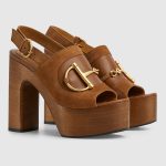 Gucci Women’s platform sandal with Horsebit - Image 5